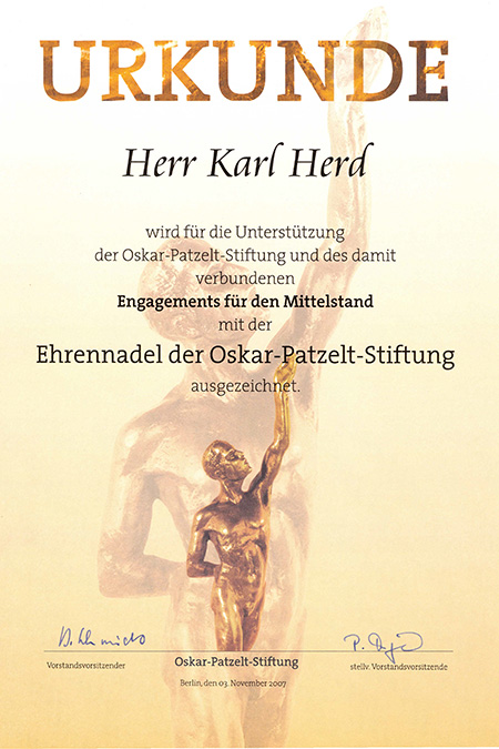 KarlHerd EhrennadelUrkunde 2007